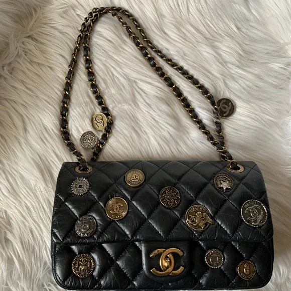 Chanel Calfskin Medallion Flap Bag Paris-Dubai